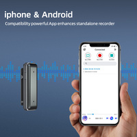 Enregistreur vocal IA avec format MP3, 8 heures d'enregistrement, dictaphone intelligent pour application mobile et clip
