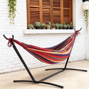 <span class=keywords><strong>Soporte</strong></span> para <span class=keywords><strong>Hamaca</strong></span> Doble de Exterior con Estructura de Acero y Superficie de Lona, Silla Columpio Portátil para Patio y Camping - Product Image 4