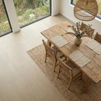 Parquet contrecollé en chêne blanc de qualité ABCD, 15 mm, âme en bouleau russe, multicouche, brossé, moderne, étanche, système de pose à clipser, laqué UV