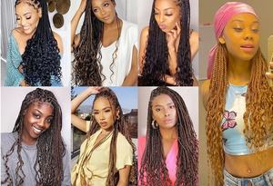 Extensiones de Cabello Trenzado <span class=keywords><strong>Senegal</strong></span>és Preestirado de Alta Calidad, 18 Pulgadas, con Puntas Rizadas, Sintético, para Crochet, Venta al Por Mayor - Product Image 2