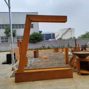 Fuente de Agua Decorativa para Patio, Escultura de Acero Corten para Jardín, Fabricante de Arte Metálico - Product Image 6