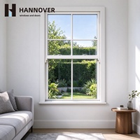 Fenêtre à guillotine verticale en aluminium HANNOVER, durable, sur mesure, avec revêtement en poudre, isolation thermique, anti-corrosion, moderne