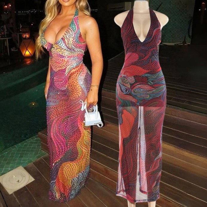 chinese dress ladies CLEARANCE- Boho Backless Maxi Dress  For Elyse