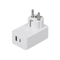 Adaptateur de chargeur mural USB Type-C en gros avec prise européenne, ports USB-C + USB-A, certifié CE/UKCA pour ordinateurs portables et appareils photo