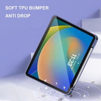 Étui pliable en PU pour tablette iPad 10 2025 11 Pro 9.7/10.2/10.5/10.9/11/12.9/13 pouces, coque transparente avec emplacement pour stylet