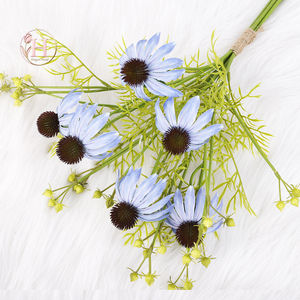 Hesper Best Seller 51cm yapay ekinezya buket nemlendirici el mor <span class=keywords><strong>Coneflower</strong></span> gerçek çiçekler düğün dekorasyon - Product Image 4