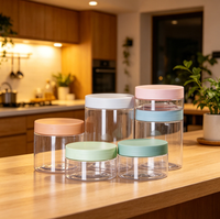 Bocaux de conservation alimentaire en PET à visser avec emballage en bouteilles de plastique transparentes, pour confitures de fruits et pâtisseries