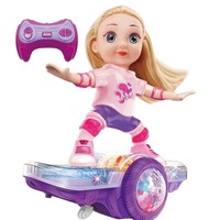 Muñeca Robot Patinadora EPT 5Ch Rc con Música y Luces, Control Remoto, Patines, Equilibrio, Gira y Rueda