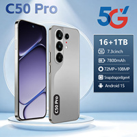 Teléfono Inteligente C50 Pro 5G, el Más Vendido del 2026, 16GB+1TB, 7800mAh, Cámara de 108MP, Android 15, Desbloqueado