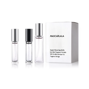 Flacon pulvérisateur de parfum carré en verre 3ml 30ml transparent portable avec atomiseur à fine brume pour le stockage de parfums - Product Image 1