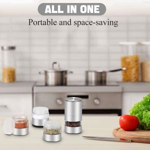 Home Restaurant Use Electric Stainless Steel Salt <b>Pepper</b> Mill <b>Grinder</b> PC Ceramic Burr Dry Spice <b>Grinder</b> USB Powered Eco-Friendly - Product Image 2