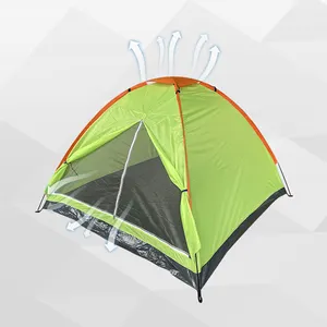 Camping de plage fournitures monocouche couple fabricant de tente portable tente de camping adulte en plein air pour deux personnes tente