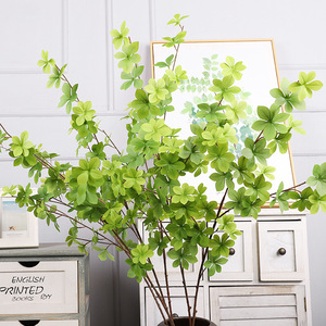 Hojas Artificiales de Campanilla Qihao, Ramo de Seda para Decoración de Interiores, Planta Verde, Hojas de Alta Simulación - Product Image 2