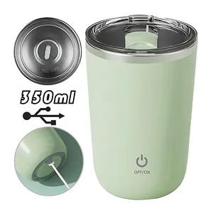 New Automatic Self Stirring Magnetic Mug WIth USB Lazy Magnetic Portable Fresh Coffee Cup Stainless Steel Coffee Milk Mixing Cup