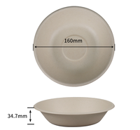 Bols de bagasse Eco jetable compostable biodégradable 32OZ bol de canne à sucre