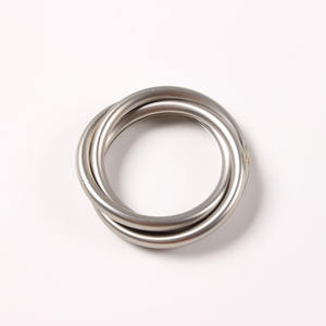 Anneaux de serviette ronds en métal doré personnalisés en gros, porte-serviettes simple pour les mariages, décoration de table en stock - Product Image 2