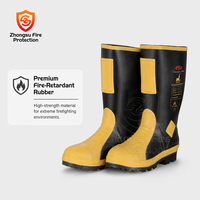 Bottes de pompier professionnelles type JN, embout en acier anti-écrasement, bottes de sécurité pour pompiers, fourniture directe d'usine, OEM