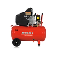 Nouveau compresseur d'air portable à piston 3HP 50L 110V/220V/380V BRZ 0.17/8A, pompe lubrifiée refroidie par air pour usage en atelier