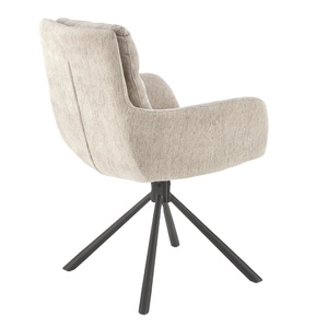 Canapé européen <span class=keywords><strong>Chaise</strong></span> de loisirs Maison bon marché vente en gros <span class=keywords><strong>Chaise</strong></span> de salle à manger pivotante en tissu <span class=keywords><strong>beige</strong></span> avec pied - Product Image 5