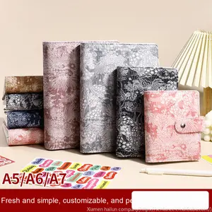 Macaron в национальном стиле жаккардовый блокнот с вкладными листами A7 A6 A5, бюджетная книга, Обложка для учета сбережений, Обложка 100 бумажных внутренних страниц - Product Image 3