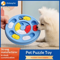 Jouet Distributeur de Friandises pour Chien et Chat en Plastique, Meilleure Vente, Gadget Éducatif Anti-ennui Interactif et Circulaire pour Alimentation Lente