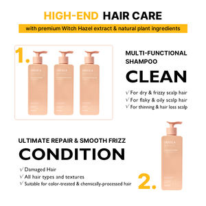 Sampo Profesional Salon <span class=keywords><strong>Anti</strong></span>-Kusut untuk Kulit Kepala Sehat dengan Kompleks <span class=keywords><strong>Keratin</strong></span> dan Witch Hazel, Sampo Pelurus Rambut untuk Rambut Keriting dan Mengembang - Product Image 5