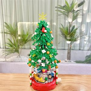 515 pièces Micro blocs de construction bricolage blocs éducatifs arbre de Noël avec <span class=keywords><strong>train</strong></span> ensemble meilleur cadeau pour garçons et filles - Product Image 5