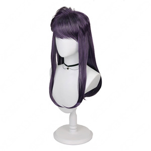 Perruque de <span class=keywords><strong>cosplay</strong></span> Komi <span class=keywords><strong>San</strong></span> Cant Communicate Komi No Ko, cheveux longs et raides bleu-noir, pour costume d'écolière japonaise, idéale pour les fêtes d'Halloween sur le thème de l'anime - Product Image 2