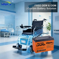 Batterie prismatique LFP 24V150AH 3.6KWh pour fauteuil roulant électrique, sortie stable, haute capacité, pour tricycle électrique à 3 roues