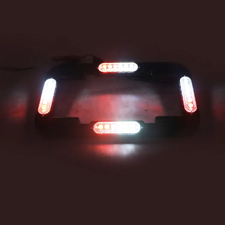 24W avertissement d'urgence double couleur rouge blanc LED lumière de plaque d'immatriculation de voiture