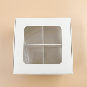 Custom Logo Printed Food Grade Gift Kraft Paper Window Hole Cup Cake Packaging <strong>Cupcake</strong> <strong>Box</strong> Sweet Pie Cookie Package Boxes - Product Image 4