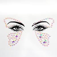 Autocollants Temporaires Pas Chers en Gros, Strass 3D, Art Corporel, Cristal, Visage, Sirène, Décoration Oculaire Tendance pour Fête