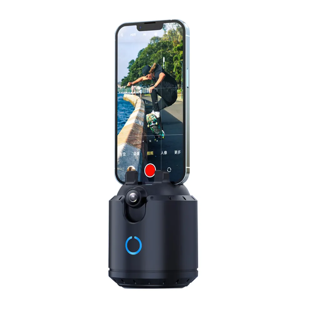 Factory Hot Black 360 auto tracking phone holder auto face object tracking holder for video recording
