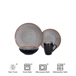 The Round Kitchen Plate Set and the Unique Reactive Glaze Microwave Safe Tableware Set of Promotional Mugs Make Your Home - Product Image 2