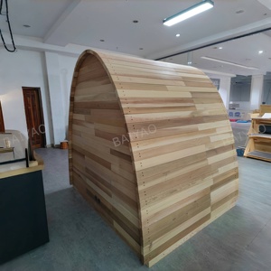 Nuevo conjunto de kit de sala de vapor de sauna comercial de madera de cedro rojo canadiense puro para exteriores - Product Image 5