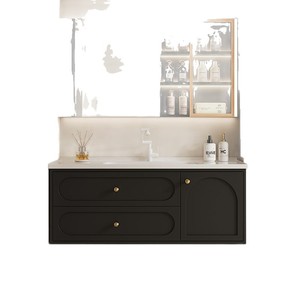 Meuble de salle de bain intégré en céramique, design français, avec lavabo intelligent intégré - Product Image 5