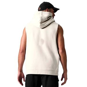 Wholesale Men Workout Hoodies Custom Logo Streetwear <b>Sleeveless</b> Hoodies Solid Color Fleece <b>Sleeveless</b> Pullover <b>Hoodie</b> Men - Product Image 2