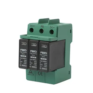 FEEO 3P 40KA 3 Phase Surge Protection Device for Photovoltaic 40KA 1000V DC SPD 2P 12V 20-40KA Surge Arrester price