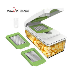 Vente en gros d'usine : Accessoires de <span class=keywords><strong>cuisine</strong></span> multifonctionnels, coupe-légumes manuel, hachoir à oignon, <span class=keywords><strong>mandoline</strong></span>, trancheuse en plastique Smile Mom - Product Image 4