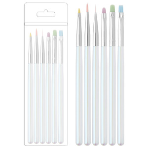 ชุดปากกาเพ้นท์เล็บไล่สีออโรร่าแบบมืออาชีพ 6 ชิ้น ด้ามจับใส สำหรับทาเจลและวาดเส้น - Product Image 6