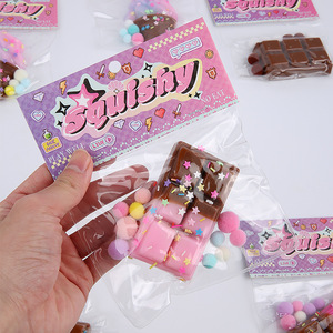 2025 Adorable Miniature Chocolate <b>Squishy</b> Toy - Slow Rebound Stress Relief Fidget with Realistic Design Squeeze for Kids - Product Image 5