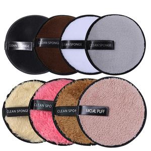 Chất lượng cao sợi nhỏ trang điểm Pads Hot người bán tái sử dụng khuôn mặt có thể giặt Make-up Remover Pads với biểu tượng tùy chỉnh - Product Image 4