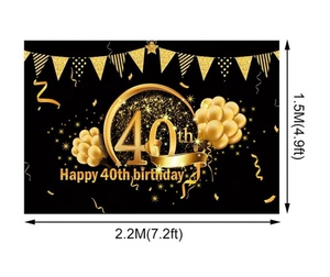7 x5ft 30. 40. 50. Jahrestag Vorhang Party liefert Geburtstag Foto Hintergrund Dekoration 30 40 50 Geburtstag Hintergrund Vorhang - Product Image 1