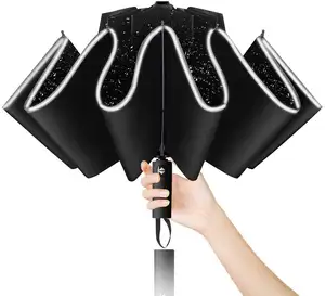 ShenZhen Upward Umbrellas Parasol Automatic Reverse UmbrellasとLogo Prints