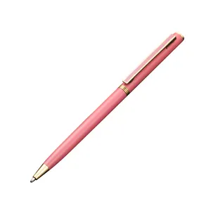 Logo personnalisé d'usine argent noir rouge or mignon Mini stylos à bille en métal avec 3 anneaux pour filles