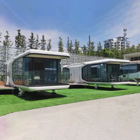 Expérience de luxe sauvage en camping en plein air multifonctionnelle, chambre familiale, capsule spatiale, vue, maison de séjour