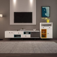 Meubles nordiques modernes étagère de maison design ensemble de salon en bois meuble TV mural armoire