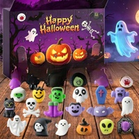 Calendrier de l'Avent d'Halloween : Boîte Mystère Thème Fantôme, Thème Citrouille, Thème Crâne – Jouets Cadeaux, Faveurs de Fête en Silicone – Vente en Gros