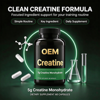 Capsules de créatine monohydrate halal en gros, fournisseur OEM, supplément nutritionnel personnalisé