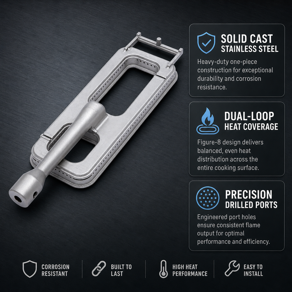 Stainless Steel Figure 8 Gas Grill Burner High Heat Corrosion Resistant ...